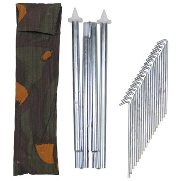 Kolíky k stanu 16ks + stanová tyč 125cm Kolíky k stanu 16ks + stanová tyč 125cm