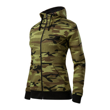 Hanorac Camo Zipper damă CZ green camo