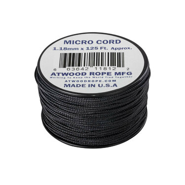 Micro cord 1.18mm Atwood 125ft negru