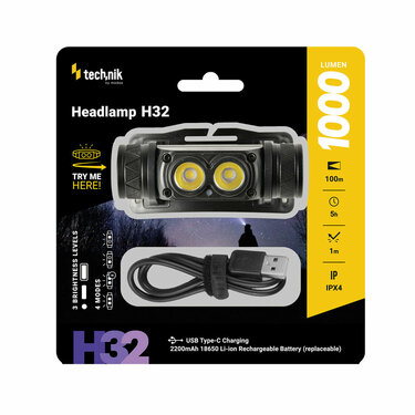 Lanternă frontală Technik H32 (1000lm)