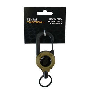 Clip outdoor tip carabină retractabilă Heavy Duty Kombat UK coyote