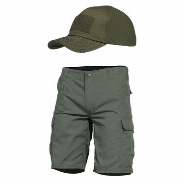 Kraťasy Pentagon BDU 2.0 olive drab + Šiltovka Pen Kraťasy Pentagon BDU 2.0 olive drab + Šiltovka Pen