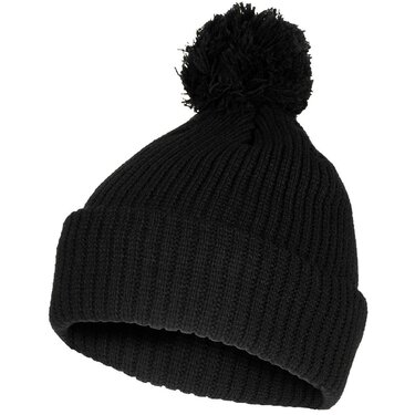 Căciulă tricotată cu ciucure Bobble Hat neagră