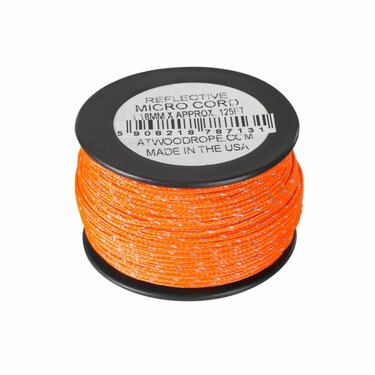 Micro cord 1.18 mm Atwood 125ft portocaliu neon (reflectorizant)