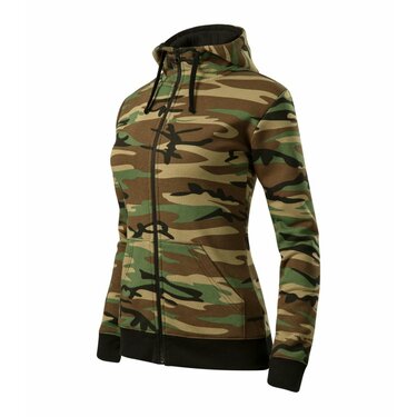 Hanorac damă Camo Zipper woodland