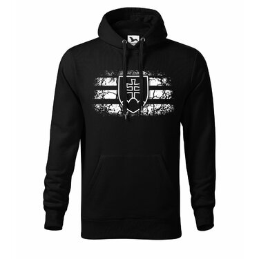 Hanorac cu glugă SVK emblemă neagră M