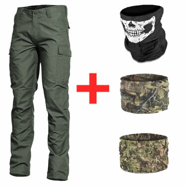 Pantaloni Pentagon BDU 2.0 olive drab + 3x Eșarfă multifuncțională - Guler