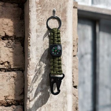 Paracordová kľúčenka 2v1 Rinokor olive