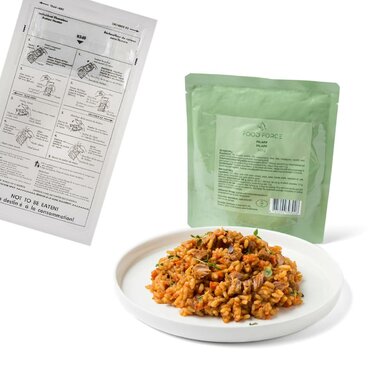Hotové MRE jedlo s ohrevom Pilaf
