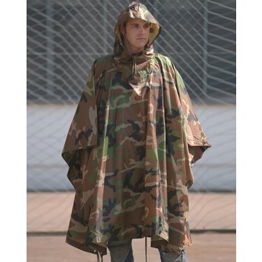 Poncho Mil-Tec Rip/Stop woodland