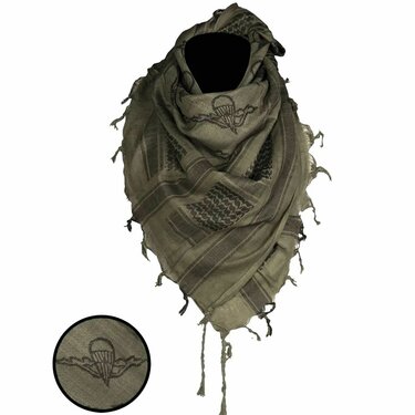 Eșarfă arabescă Paratrooper verde-negru