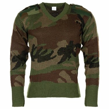 Pulover V-Neck Woodland cu conținut de lână