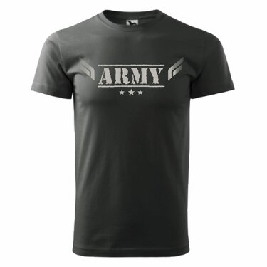 Tricou ARMY caster gri