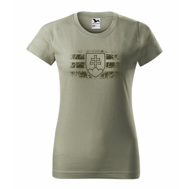 Tricou damă emblemă Slovacia khaki