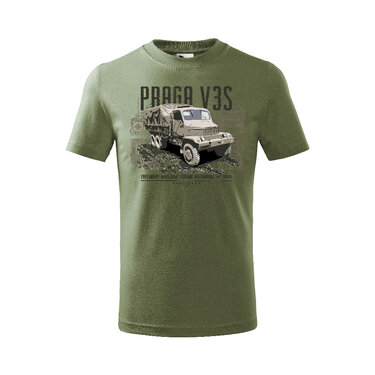 Tricou pentru copii PRAGA V3S olive