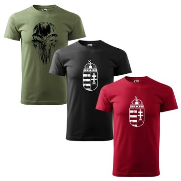 Set promoțional 3x tricouri Stema HU 2x + Skull XL