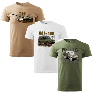Set promoțional 3x tricouri - Tank + V3S + UAZ