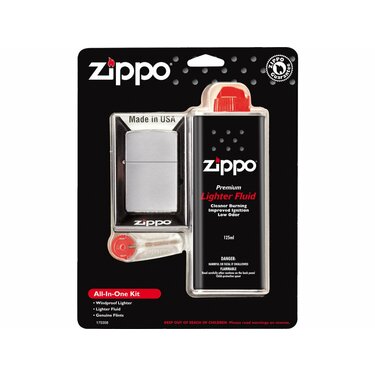 Zippo kompletný set - zapaľovač, kamienky, náplň
