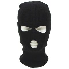 Cagulă tricotată cu 3 deschideri, neagră
