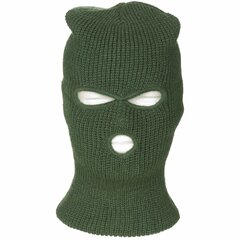 Cagulă tricotată cu 3 deschideri - verde