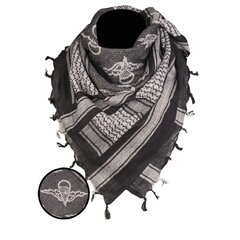 Eșarfă Shemag Paratrooper alb-negru