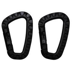 Carabinieră din plastic D 7mm x 8,5cm (2 buc.) neagră