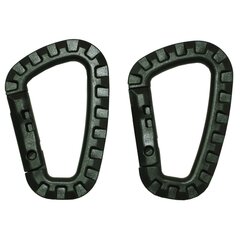 Carabină plastic D 7mm x 8,5cm (2 buc. în pachet) olive