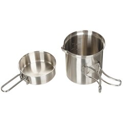 Set din inox - ceașcă și tigaie