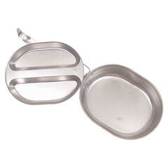 Gamelă US din inox, 2 piese