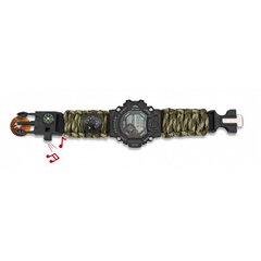 Ceas digital cu paracord Barbaric 6v1 survival camo