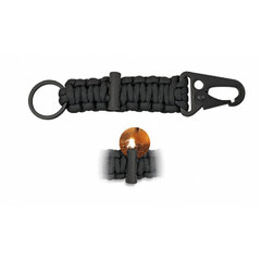 Carabinieră paracord cu amnar neagră