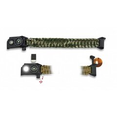 Brățară Paracord Survival cu lumină camo