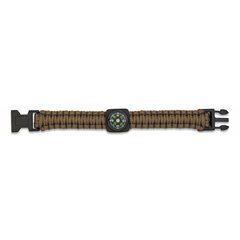 Brățară paracord cu busolă coyote