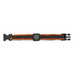Brățară paracord cu busolă portocalie
