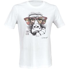 Tricou Defcon5 Monkey with glasses alb
