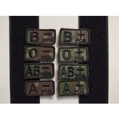 Patch grupă sanguină model 07 PĂMÂNT (velcro)