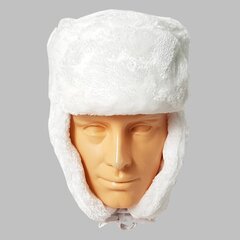 Căciulă tip ushanka albă