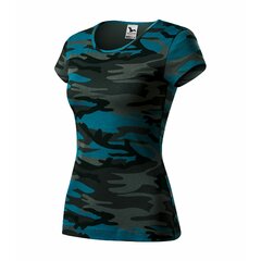 Tricou damă camouflage petrol XS