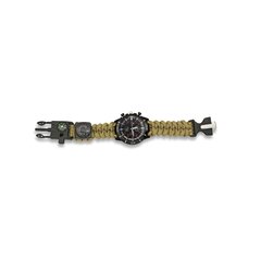 Ceas cu paracord Barbaric 6v1 survival coyote