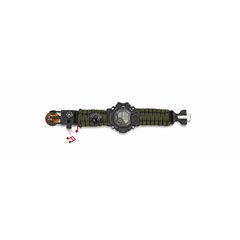 Ceas digital cu paracord Barbaric 6v1 survival olive