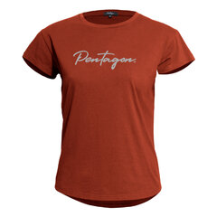 Tricou damă Pentagon Calligraphy Maroon Red