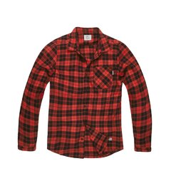 Cămașă din flanel Vintage Industries Riley Red Check