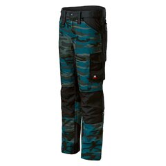 Pantaloni de lucru Malfini Vertex Camo Petrol blue