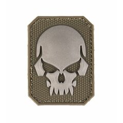 Patch cu prindere velcro / patch Skull 3D olive