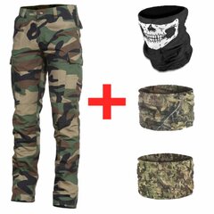 Pantaloni Pentagon BDU 2.0 woodland + 3x Eșarfă multifuncțională - Guler