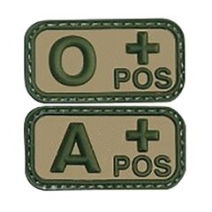 Patch PVC olive grupă sanguină