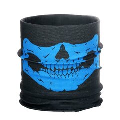 Eșarfă multifuncțională Skull negru-albastru