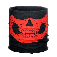 Eșarfă multifuncțională Skull negru-roșu