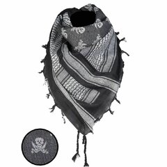 Eșarfă Arafat Shemag Skull alb-negru