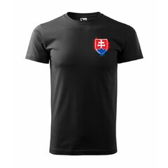 Tricou negru cu stema Slovaciei